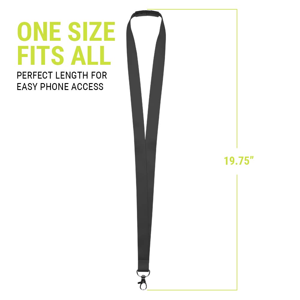 Gear Beast Universal Smartphone Cell Phone Lanyard w/Card Slot, Phone Case Holder Fits iPhone, Galaxy & Other Smartphones Includes Soft Neck Strap w/Breakaway Safety Clasp