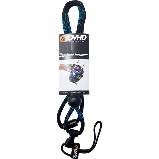 Overhead Surf Cap-Safe Retainer Lanyard (Black)