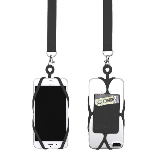 Gear Beast Universal Smartphone Cell Phone Lanyard w/Card Slot, Phone Case Holder Fits iPhone, Galaxy & Other Smartphones Includes Soft Neck Strap w/Breakaway Safety Clasp