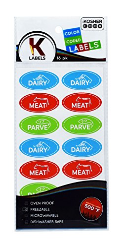 The Kosher Cook Assorted Meat Dairy Pareve Sticker Labels (2)