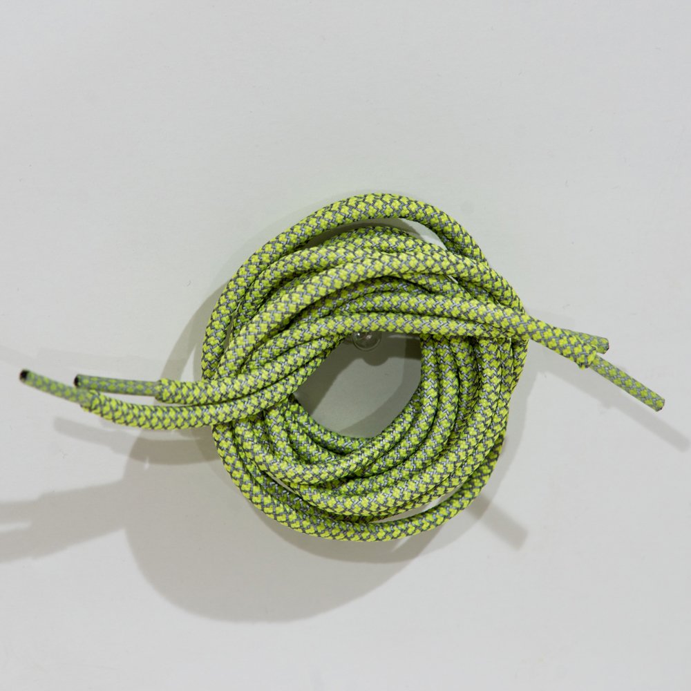 Reflective Fluorescent Drawstring 51" Long 2-Pack Use in Hoodies, Sweatpants, Shoe Laces, Tote Bags & More Green