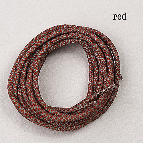 Reflective Fluorescent Drawstring 51" Long 2-Pack Use in Hoodies, Sweatpants, Shoe Laces, Tote Bags & More Red