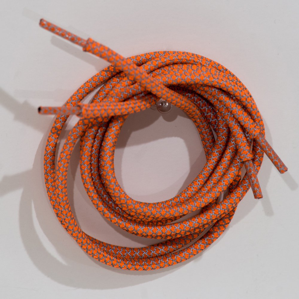 Reflective Fluorescent Drawstring 51" Long 2-Pack Use in Hoodies, Sweatpants, Shoe Laces, Tote Bags & More Orange