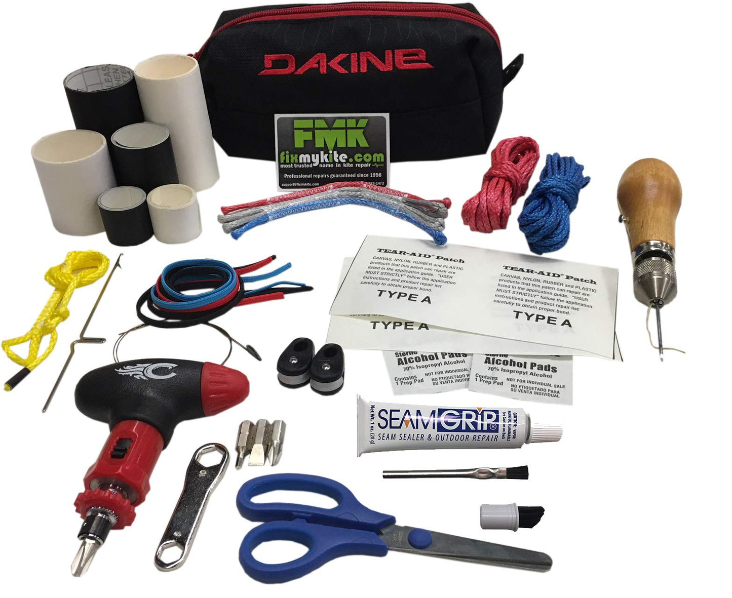 FixMyKite.com Travel Fix Repair Kit for Kiteboarding, Kitesurfing Kite