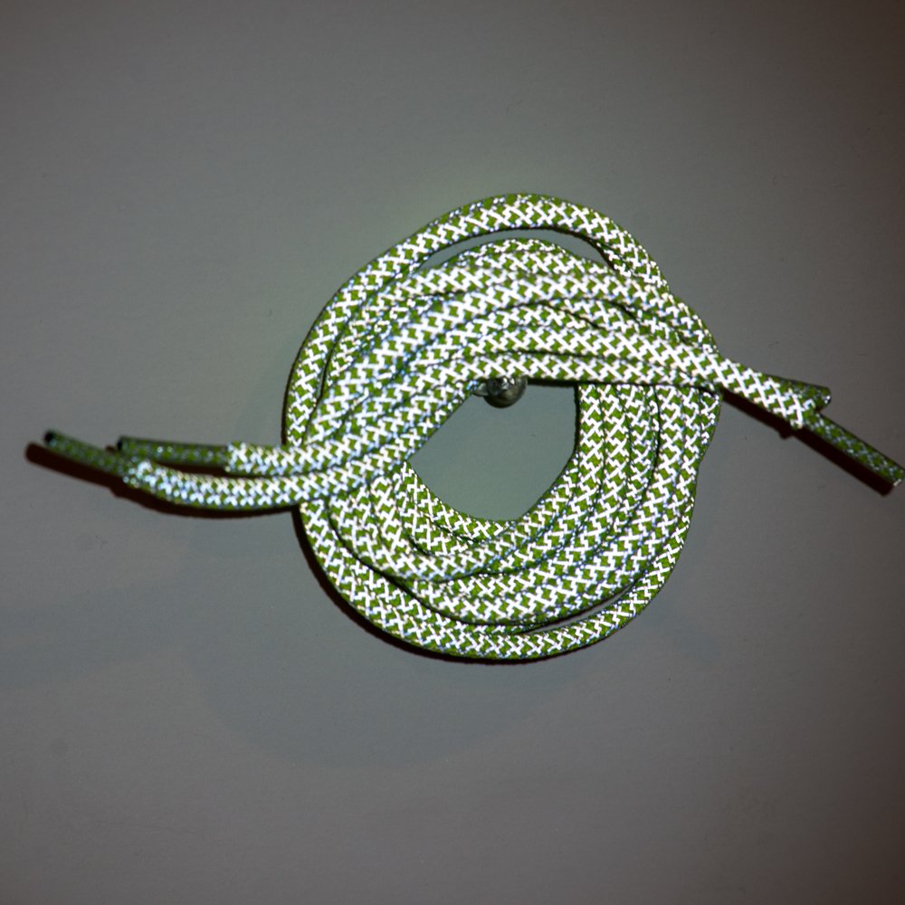 Reflective Fluorescent Drawstring 51" Long 2-Pack Use in Hoodies, Sweatpants, Shoe Laces, Tote Bags & More Green