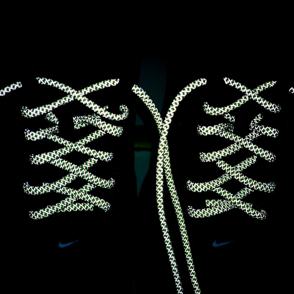 Reflective Fluorescent Drawstring 51" Long 2-Pack Use in Hoodies, Sweatpants, Shoe Laces, Tote Bags & More Green