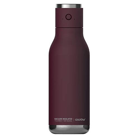 Asobu BT60BURG Double Walled Speaker Bottle - Burgundy