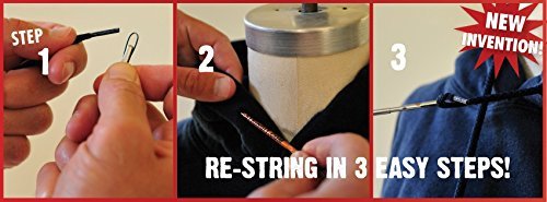 Re-StringIt - Universal Drawstring Re-Threader - Adjustable Loop For Any Drawstring (+ 4 Bonus Drawstrings)
