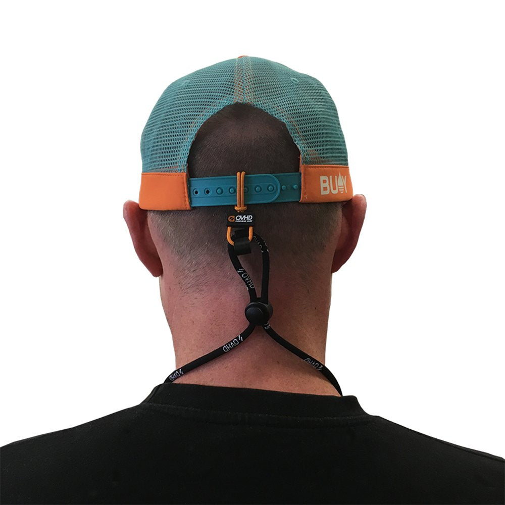 Overhead Surf Cap-Safe Retainer Lanyard (Black)