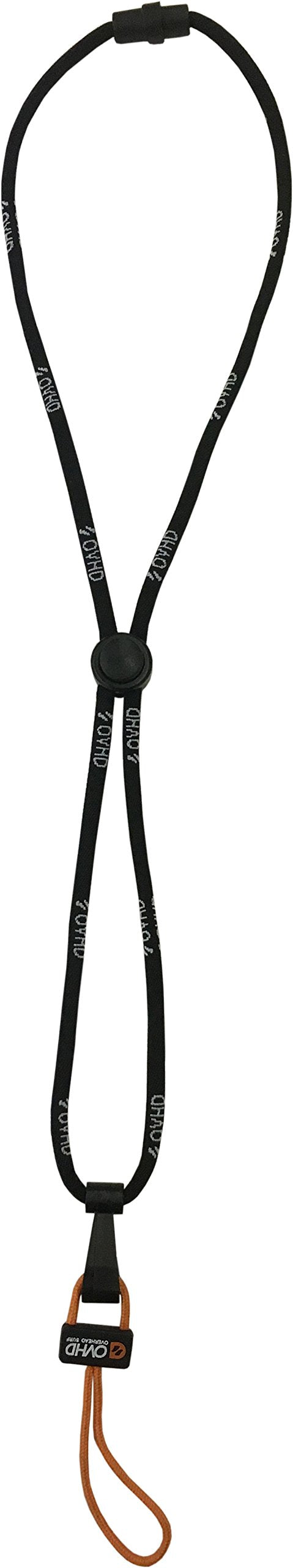Overhead Surf Cap-Safe Retainer Lanyard (Black)