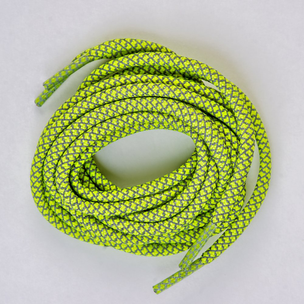 Reflective Fluorescent Drawstring 51" Long 2-Pack Use in Hoodies, Sweatpants, Shoe Laces, Tote Bags & More Green