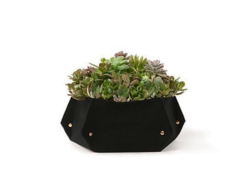 Woolly Pocket Island Tina w/Reservoir (works indoors and outdoors) (Color: Black) Garden (Modular, Sustainable, Eco, Green) Planter