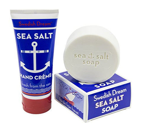 Swedish Dream - Sea Salt Exfoliating Soap Bar with Sea Salt Hand and Body Lotion