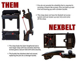 Nexbelt 2019 Titan Black Men's EDC Tactical Belt Ratchet System Technology Mens Nylon Gun Belts (Black, Medium)